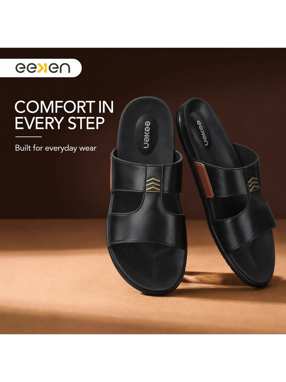 Paragon Eeken Men Casual Comfortable Two Strap Slip on Sandals for Daily Wear