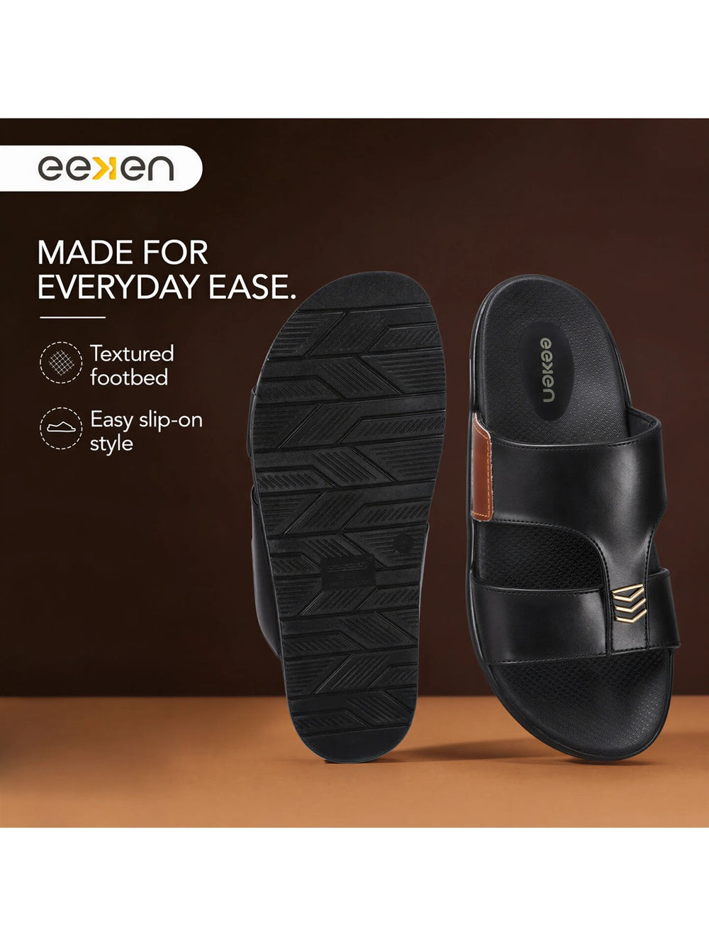 Paragon Eeken Men Casual Comfortable Two Strap Slip on Sandals for Daily Wear