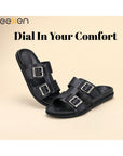 Paragon Eeken Men Casual Comfortable Double Buckle Slip on Sandals for Daily Wear