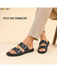 Paragon Eeken Men Casual Comfortable Double Buckle Slip on Sandals for Daily Wear