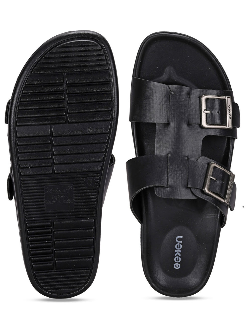 Paragon Eeken Men Casual Comfortable Double Buckle Slip on Sandals for Daily Wear