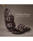 Paragon Eeken Men Casual Comfortable Double Buckle Slip on Sandals for Daily Wear