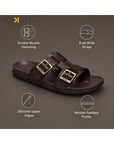 Paragon Eeken Men Casual Comfortable Double Buckle Slip on Sandals for Daily Wear