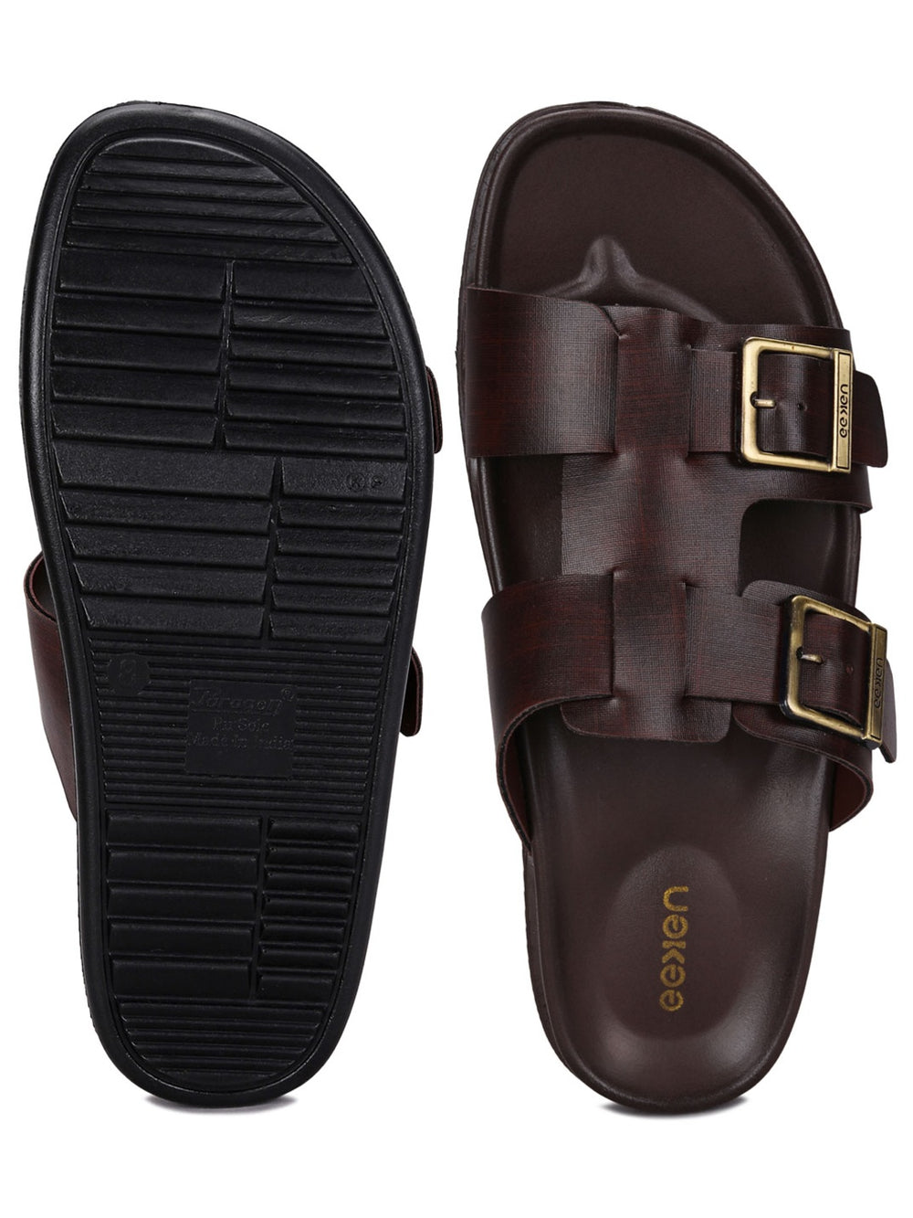 Paragon Eeken Men Casual Comfortable Double Buckle Slip on Sandals for Daily Wear