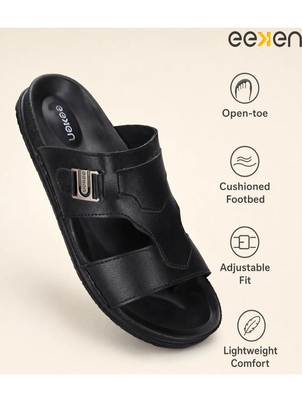 Paragon Eeken Men Casual Comfortable Buckle Slip on Sandals for Daily Outdoor Wear