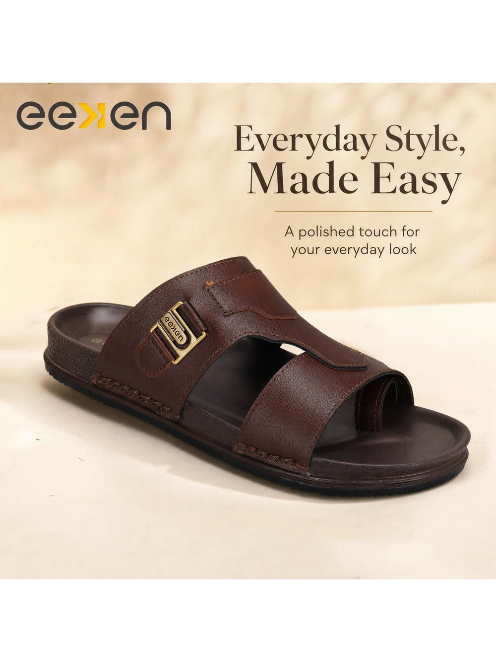 Paragon Eeken Men Casual Comfortable Buckle Slip on Sandals for Daily Outdoor Wear