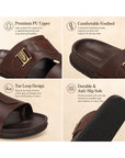 Paragon Eeken Men Casual Comfortable Buckle Slip on Sandals for Daily Outdoor Wear