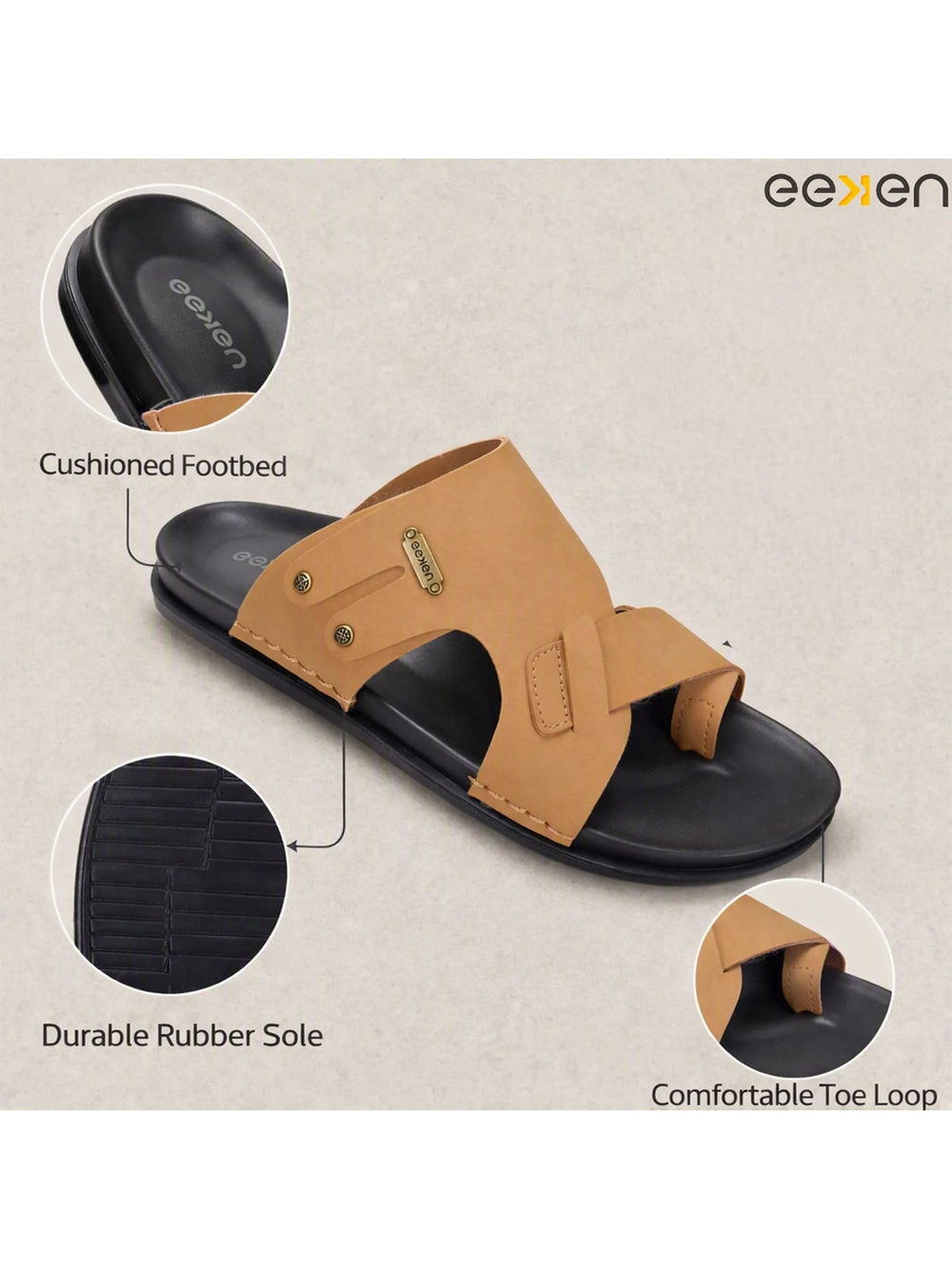 Paragon Eeken Men Casual Comfortable Toe Ring Sandals for Daily Outdoor Wear