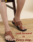 Eeken Men Sandals Comfortable with Toe Ring Back Strap for Daily Use
