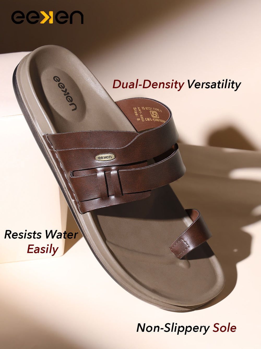 Eeken Men Sandals Comfortable Casual Slip On Slippers for Daily Use