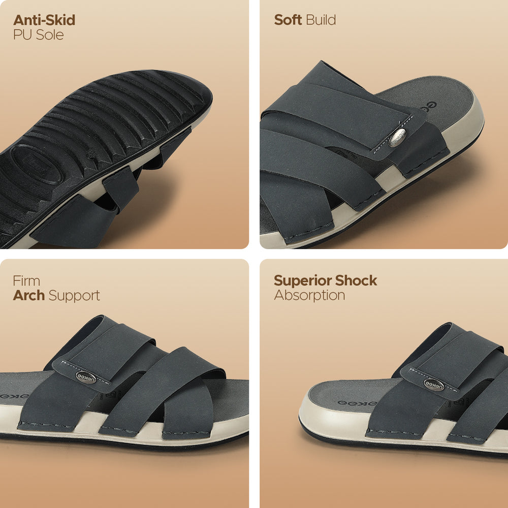Paragon Men’s Slip-On Sandals | Stylish &amp; Lightweight with Synthetic Upper