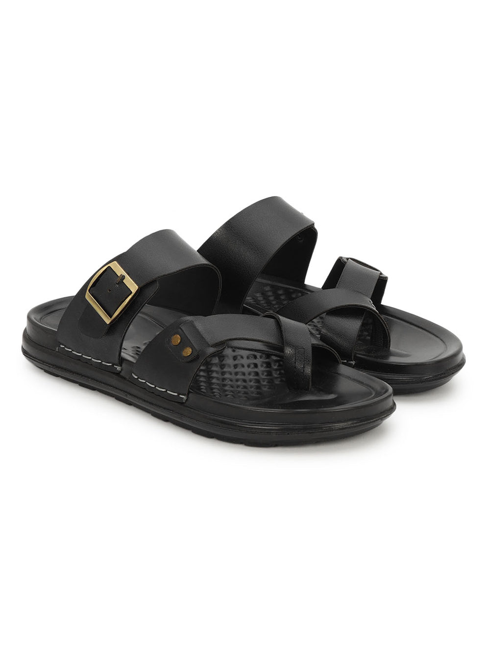 Eeken Men Comfort Sandals Double Buckle Leightweight Slip On for Casual Daily use