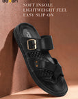 Eeken Men Comfort Sandals Double Buckle Leightweight Slip On for Casual Daily use