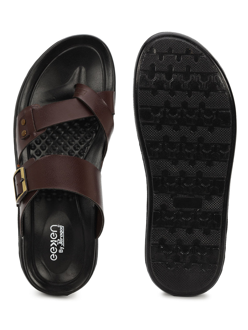 Eeken Men Comfort Sandals Double Buckle Leightweight Slip On for Casual Daily use