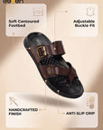 Eeken Men Comfort Sandals Double Buckle Leightweight Slip On for Casual Daily use