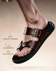 Eeken Men Comfort Sandals Double Buckle Leightweight Slip On for Casual Daily use