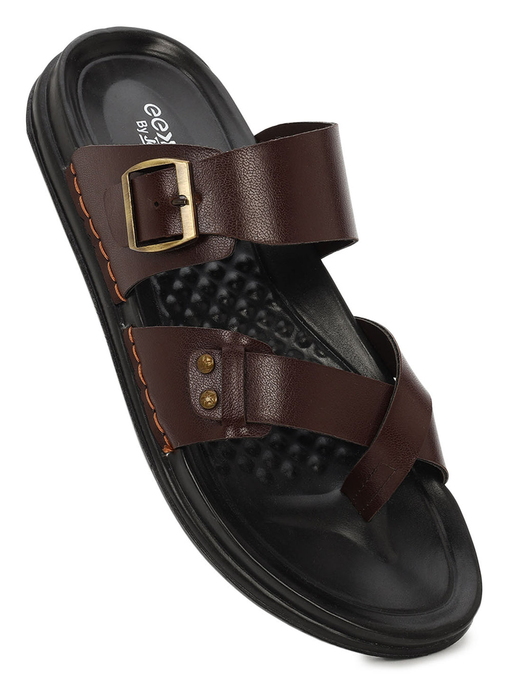 Eeken Men Comfort Sandals Double Buckle Leightweight Slip On for Casual Daily use
