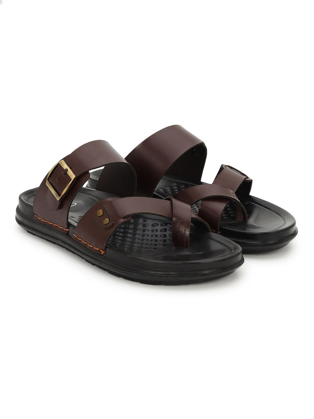 Eeken Men Comfort Sandals Double Buckle Leightweight Slip On for Casual Daily use