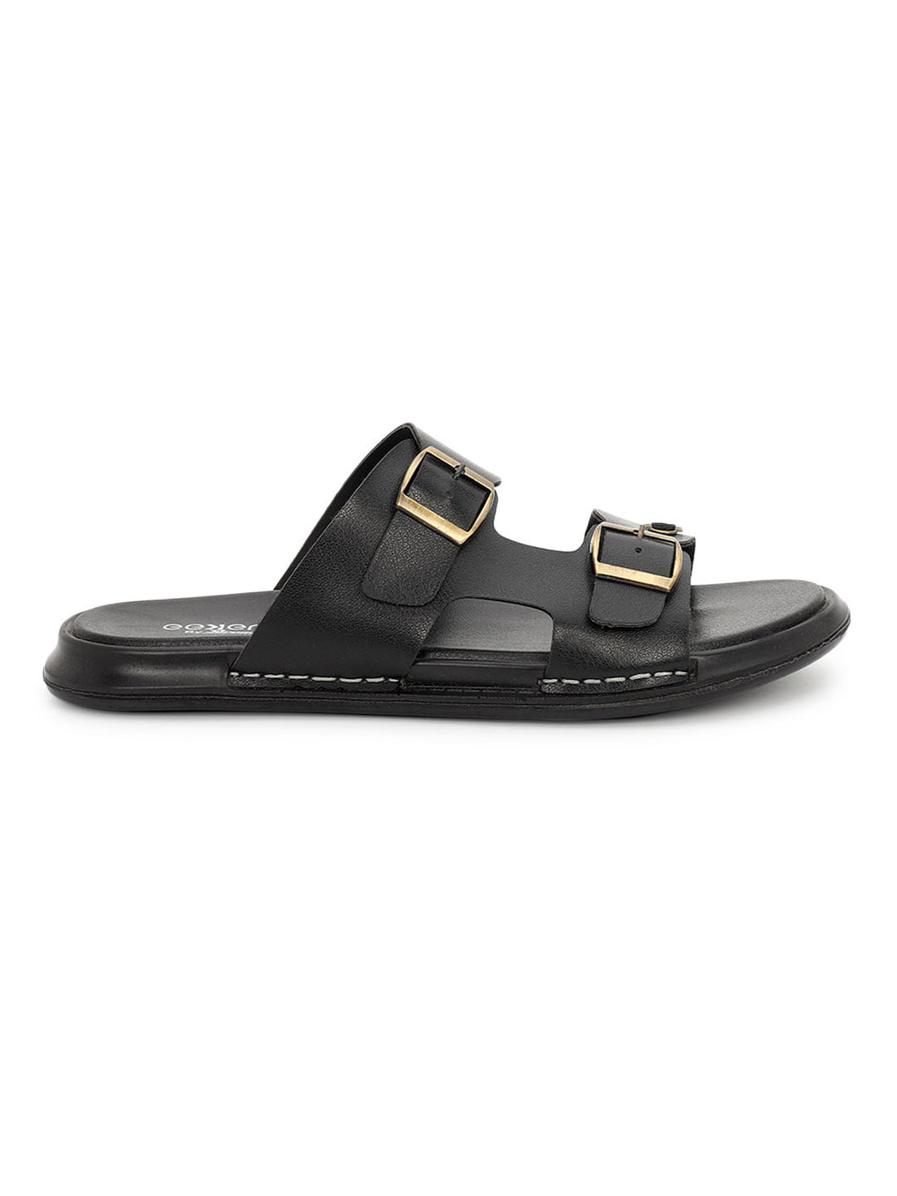 Eeken Men Comfort Sandals Double Buckle Easy Wear Slip On for Casual Daily use