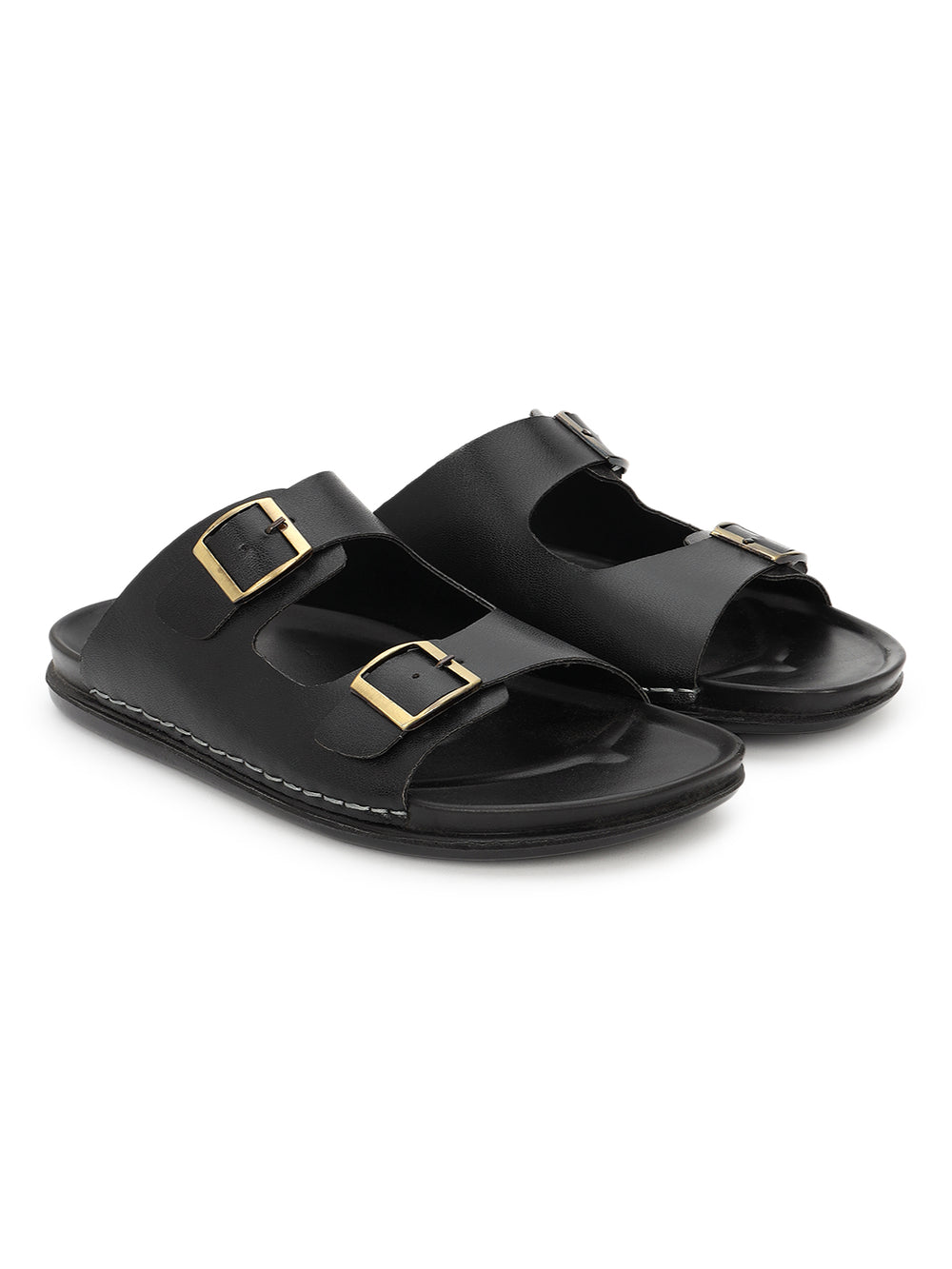 Eeken Men Sandals Comfortable Dual Buckle for Daily Casual and Outdoor Use
