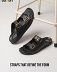 Eeken Men Sandals Comfortable Dual Buckle for Daily Casual and Outdoor Use
