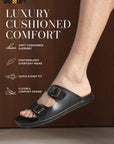Eeken Men Sandals Comfortable Dual Buckle for Daily Casual and Outdoor Use