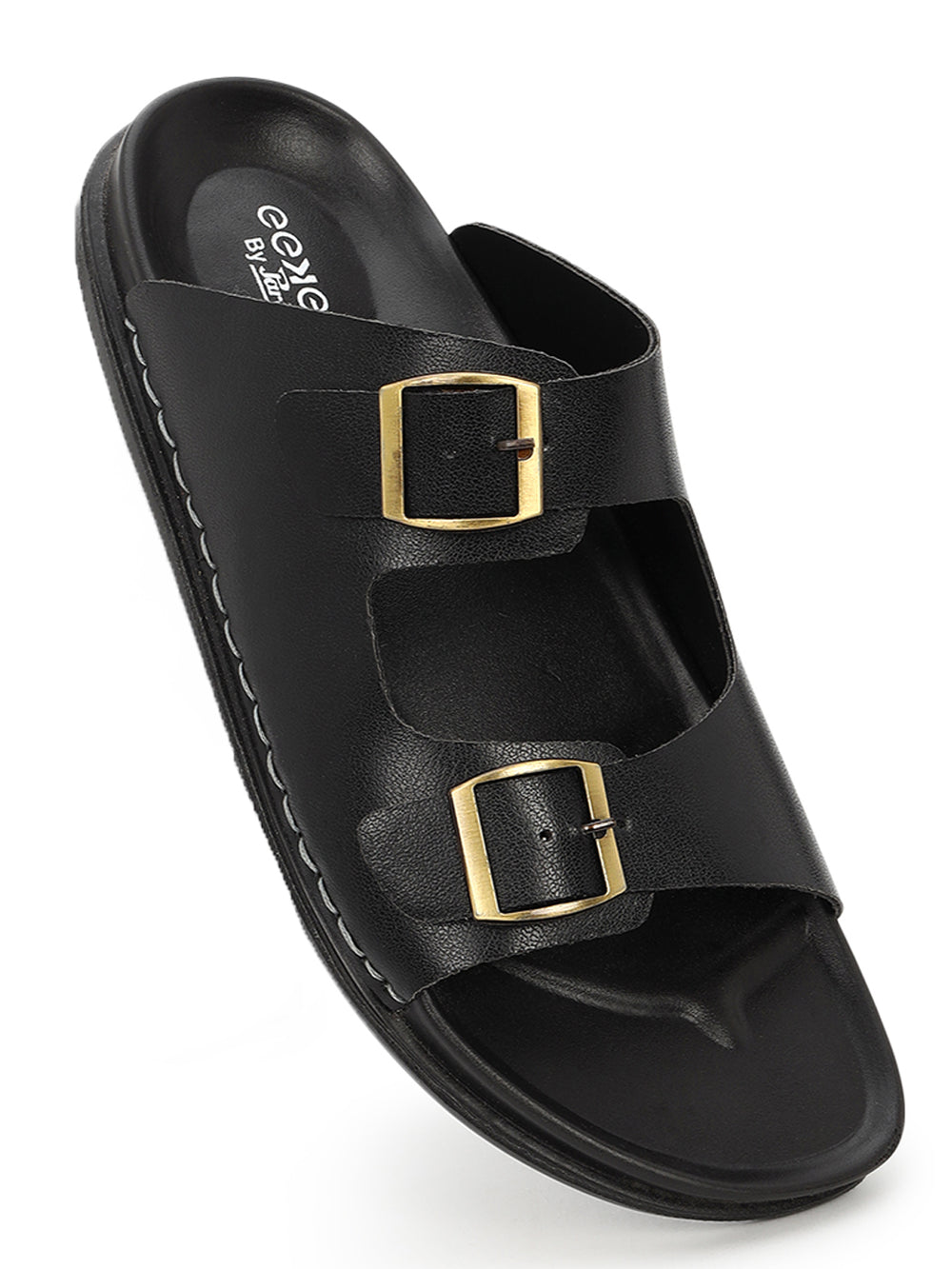 Eeken Men Sandals Comfortable Dual Buckle for Daily Casual and Outdoor Use
