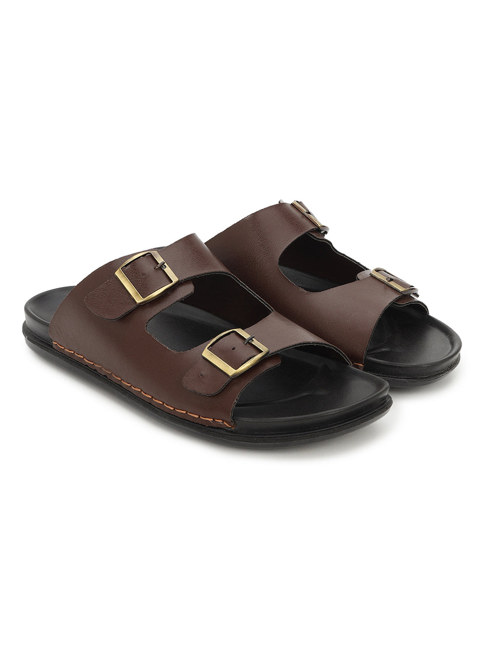 Eeken Men Sandals Comfortable Dual Buckle for Daily Casual and Outdoor Use