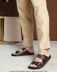 Eeken Men Sandals Comfortable Dual Buckle for Daily Casual and Outdoor Use