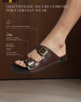 Eeken Men Sandals Comfortable Dual Buckle for Daily Casual and Outdoor Use