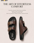 Eeken Men Sandals Comfortable Dual Buckle for Daily Casual and Outdoor Use