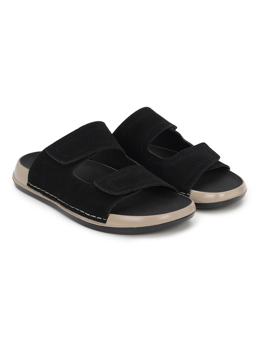 Eeken Men Sandals Comfortable Easy Slip On Velcro Strap for Daily Use