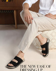 Eeken Men Sandals Comfortable Easy Slip On Velcro Strap for Daily Use