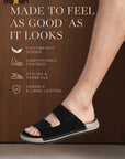 Eeken Men Sandals Comfortable Easy Slip On Velcro Strap for Daily Use
