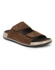 Eeken Men Sandals Velcro Strap Casual Slip On For Daily Use with Cushioned Footbed