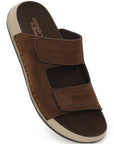Eeken Men Sandals Velcro Strap Casual Slip On For Daily Use with Cushioned Footbed