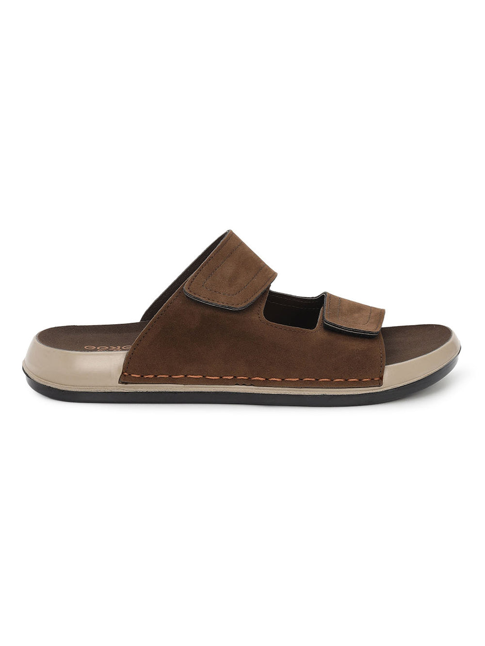 Eeken Men Sandals Velcro Strap Casual Slip On For Daily Use with Cushioned Footbed