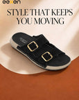 Eeken Men Sandals Double Buckle Casual Daily Use Slip On for All day Comfort