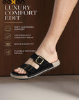 Eeken Men Sandals Double Buckle Casual Daily Use Slip On for All day Comfort