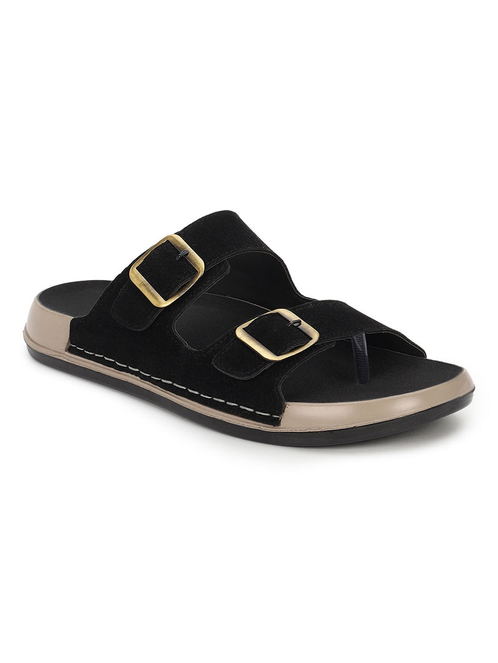 Eeken Men Sandals Double Buckle Casual Daily Use Slip On for All day Comfort