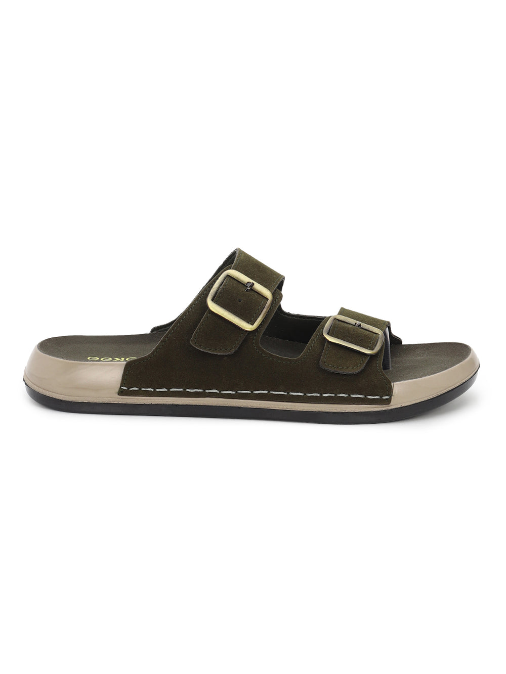 Eeken Men Sandals Leightweight Dual Buckle Slip On for Daily Use
