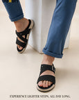 Eeken Men Sandals Comfortable Dual Strap Adjustable Buckle for Daily Casual and Outdoor Use