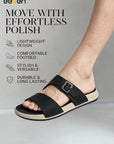 Eeken Men Sandals Comfortable Dual Strap Adjustable Buckle for Daily Casual and Outdoor Use