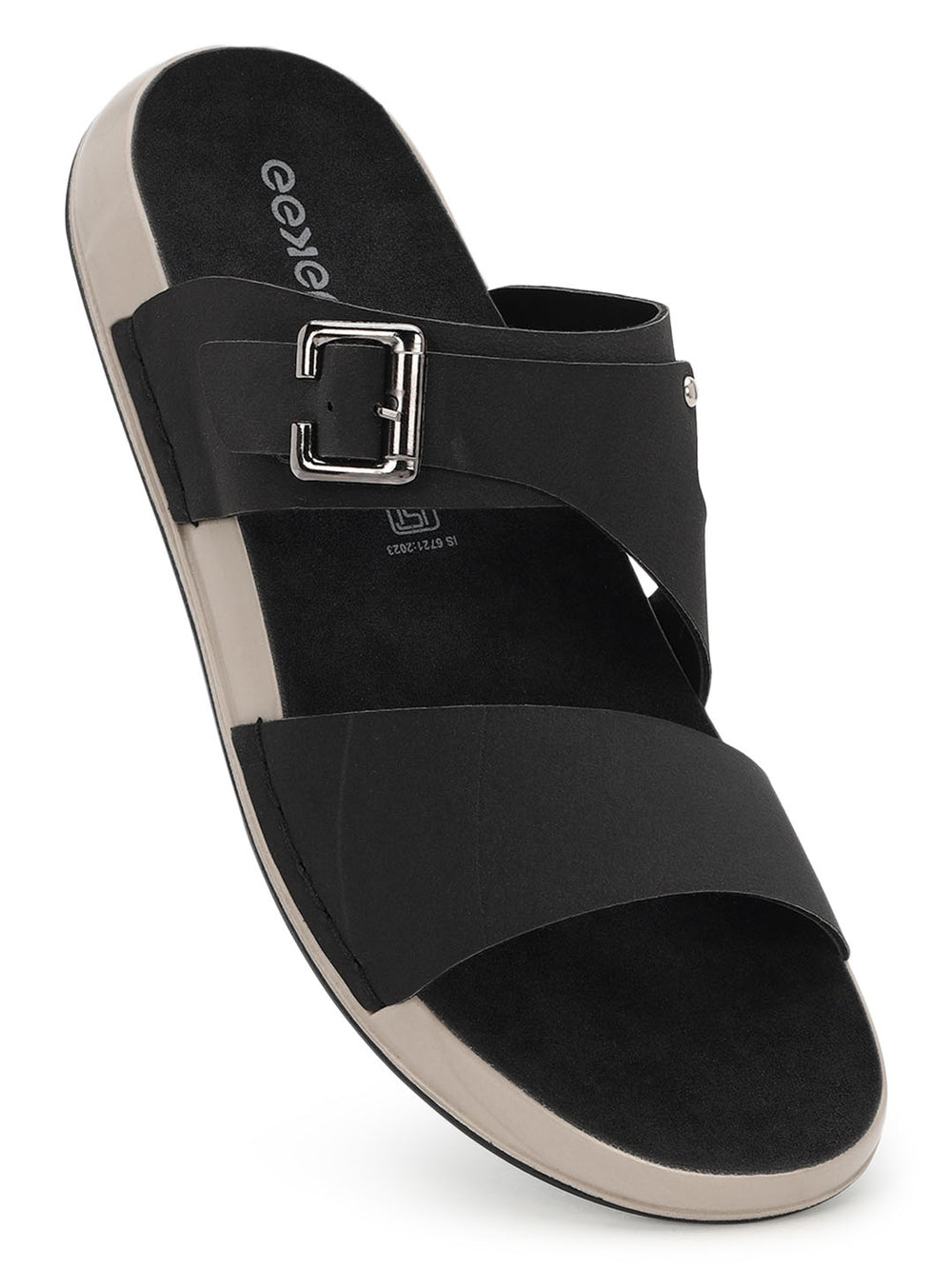 Eeken Men Sandals Comfortable Dual Strap Adjustable Buckle for Daily Casual and Outdoor Use