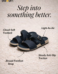 Eeken Men Sandals Comfortable Dual Strap Adjustable Buckle for Daily Casual and Outdoor Use