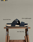Eeken Men Sandals Comfortable Dual Strap Adjustable Buckle for Daily Casual and Outdoor Use