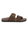 Eeken Men Casual Sandals Soft Footbed | Toe Ring Buckle Strap Slip On | Sleek Dual Strap styling for Daily Outdoor Use