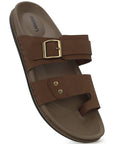 Eeken Men Casual Sandals Soft Footbed | Toe Ring Buckle Strap Slip On | Sleek Dual Strap styling for Daily Outdoor Use