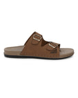 Eeken Men Casual Sandals Cushioned Footbed | Premium finish | Sturdy Grip| Dual Buckle Two Strap Slip On for Daily Outdoor Use