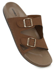 Eeken Men Casual Sandals Cushioned Footbed | Premium finish | Sturdy Grip| Dual Buckle Two Strap Slip On for Daily Outdoor Use